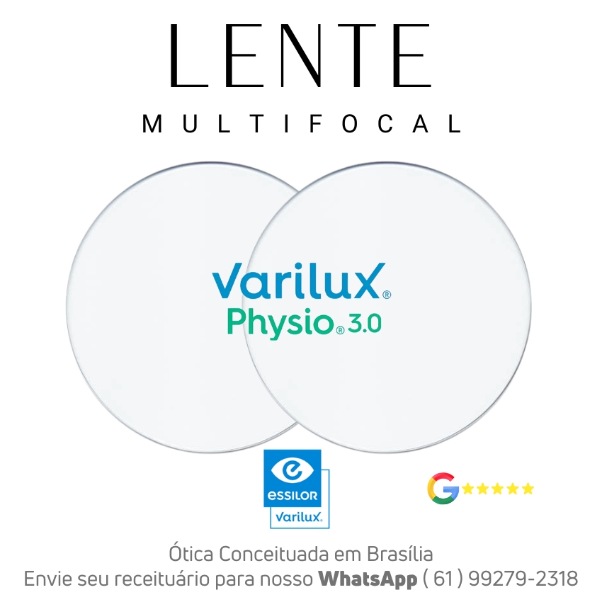 Par de Lentes Multifocal em Dobro Varilux Physio Orma Crizal