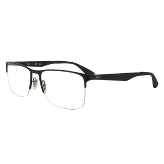 Óculos de Grau Fio de Nylon+Retangular Ray-Ban RX6335 2503 58 RGD.MTL Preto