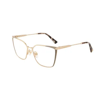 Óculos de Grau Gatinho Ana Hickmann Duda 1 Ah10055-08a RGD.MTL Dourado+Marrom - Feminino
