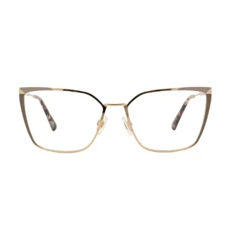 Óculos de Grau Gatinho Ana Hickmann Duda 1 Ah10055-08a RGD.MTL Dourado+Marrom - Feminino