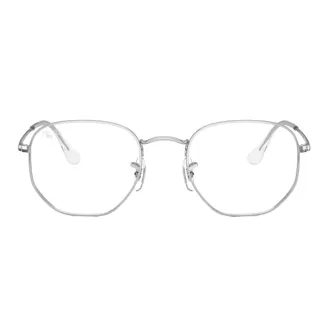 Óculos de Grau Hexagonal Ray-Ban RX6448 2501 54 RMD.MTL Prata