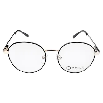 Óculos de Grau Redondo Infantil Ornex FD7036-C3 RPQ.MTL Preto+Prata