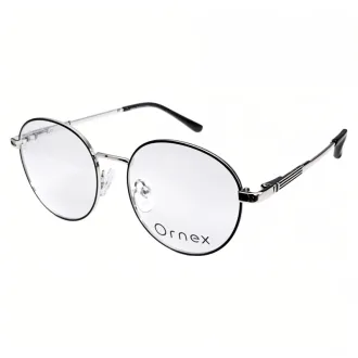 Óculos de Grau Redondo Infantil Ornex FD7036-C3 RPQ.MTL Preto+Prata