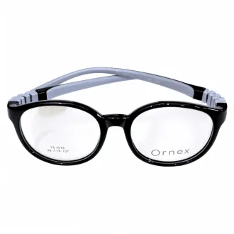 Óculos de Grau Redondo Infantil Ornex TB1013-C07 RPQ.SLC Preto+Cinza