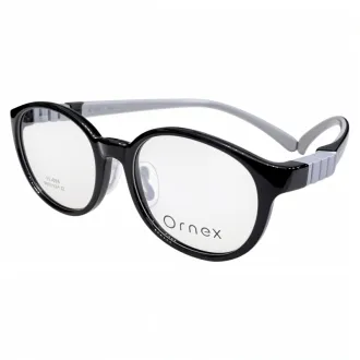 Óculos de Grau Redondo Infantil Ornex TB1013-C07 RPQ.SLC Preto+Cinza