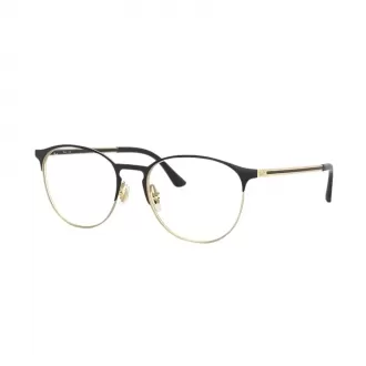 Óculos de Grau Redondo Ray-Ban RX6375 3051 53 RMD.MTL Preto+Dourado