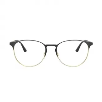 Óculos de Grau Redondo Ray-Ban RX6375 3051 53 RMD.MTL Preto+Dourado