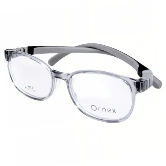 Óculos de Grau Retangular Infantil Ornex TB1015-C01 RPQ.SLC Cinza