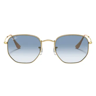 Óculos de Sol Hexagonal Ray-Ban RB3548 001 3F54 RMD.MTL Dourado