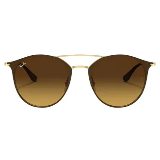 Óculos de Sol Redondo Ray-Ban RB3546 90098552 RMD.MTL Marrom+Dourado