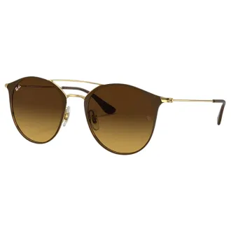 Óculos de Sol Redondo Ray-Ban RB3546 90098552 RMD.MTL Marrom+Dourado