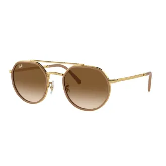 Óculos de Sol Redondo Ray-Ban RB3765 001 5153 RMD.MTL Dourado+Marrom