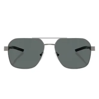 Óculos de Sol Retangular Ferrari FZ5003 104 8157 RGD.MTL Prata+Preto