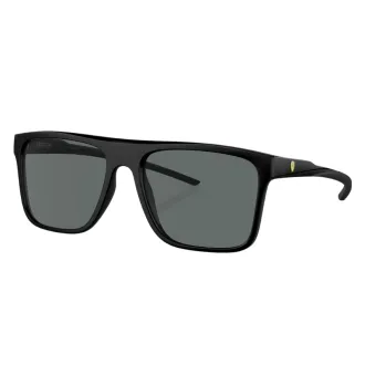 Óculos de Sol Retangular Ferrari FZ6006 504 8158 RGD.ACT.PLR Preto+Cinza