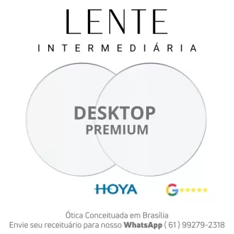Par de Lentes Intermediária em Dobro Hoya Desktop Premium No-Risk BlueControl