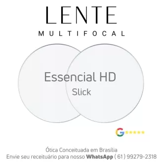 Par de Lentes Multifocal Digital em Dobro Essencial HD Slick
