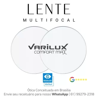 Par de Lentes Multifocal em Dobro Varilux Comfort Max Orma Crizal