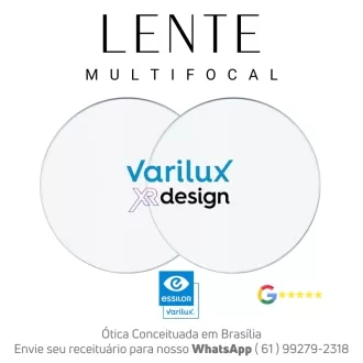 Par de Lentes Multifocal em Dobro Varilux XR Design Orma Crizal