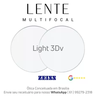 Par de Lentes Multifocal em Dobro Zeiss Light 2 3Dv Blueguard Duravision Chrome Uv