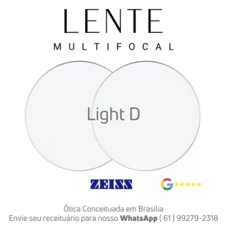 Par de Lentes Multifocal em Dobro Zeiss Light 2 D Blueguard Duravision Chrome Uv