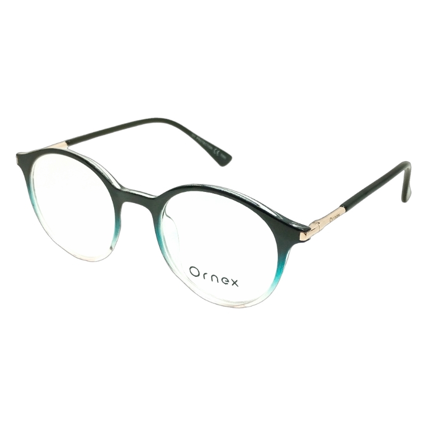 Óculos de Grau Redondo Ornex BR5894-C4 RPQ.ACT Preto - Ótica Brizzon