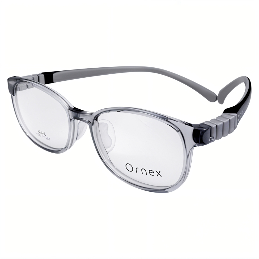 Óculos de Grau Retangular Infantil Ornex TB1015-C01 RPQ.SLC Cinza ...