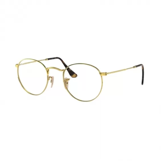 Óculos de Grau Redondo Ray-Ban RX3447VL 2500 50 RMD.MTL Dourado - Ótica ...